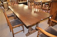 Lot 714 - Oak dining table