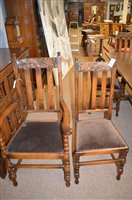 Lot 715 - 6 oak dining chairs