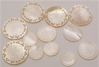 Lot 23 - Chinese mother of pearl gaming counters