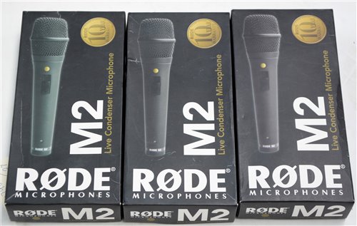 Lot 115 - Three Rode M2 live condenser microphones.