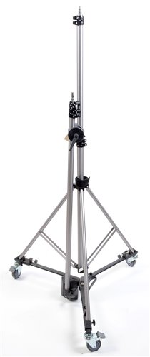 Lot 98 - Portable mic stand on wheels