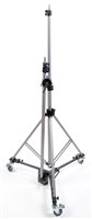 Lot 98 - Portable mic stand on wheels