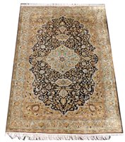 Lot 614 - Silk Qum rug