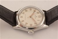 Lot 463 - Rolex: a 1940's gentleman's stainless steel wristwatch