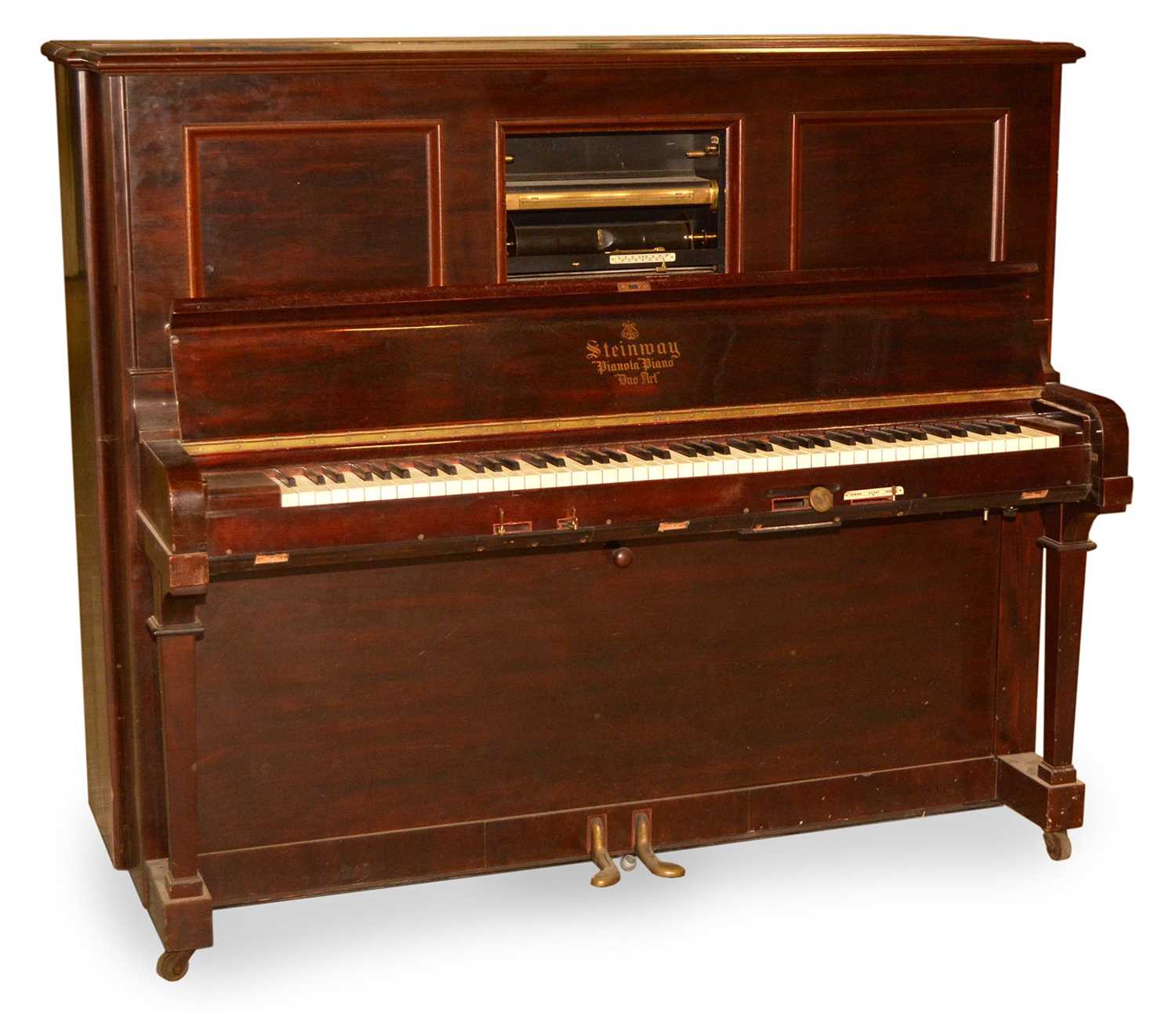 Lot 65 - Steinway Pianola and rolls