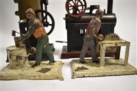 Lot 75 - Marklin and another steam engine and tinplate figures