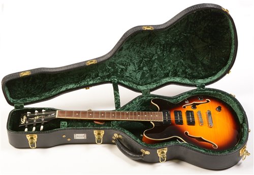 Lot 166 - A Vintage AV3 Semi-acoustic guitar in Kinsman hard case
