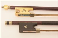 Lot 60 - Maidstone violin & two bows, cased.
