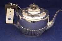 Lot 325 - Silver tea pot