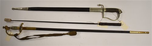Lot 31 - Two German swordsa and a sword stick blade