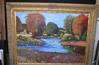 Lot 599 - W* N* 'Ginty' Bewick oil painting