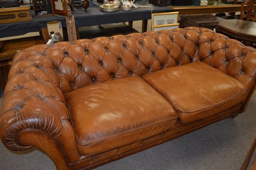 Lot 1085 - Leather sofa