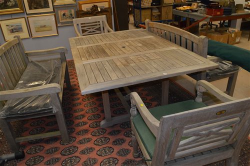 Lot 1034 - garden table and chairs