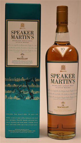 Lot 1019 - Speaker Martin's The Macallan 10 Year old Scotch Whisky