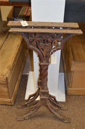 Lot 735 - Cast iron table ends