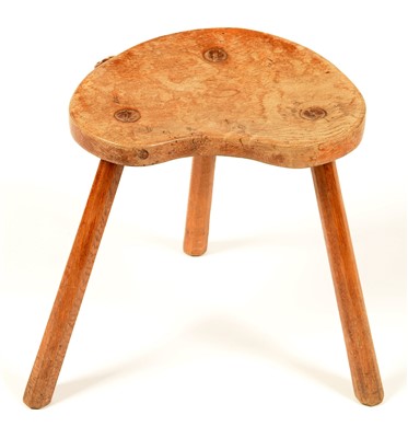 Lot 858 - Robert "Mouseman" Thompson, Kilburn: an oak stool.