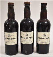 Lot 1105 - Three bottles of Cockburn Port 1950
