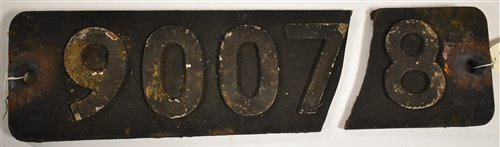 Lot 78 - Cast Iron Engine Smoke Box Number Plate 90078