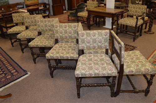 Lot 1171 - 12 early 20th century dining chairs