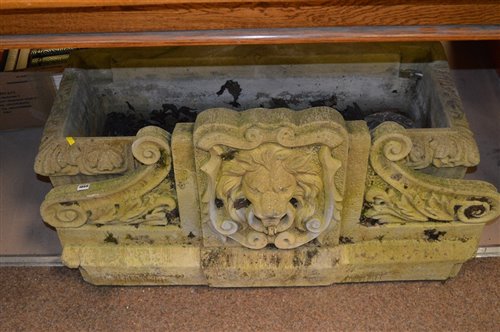 Lot 1059 - Ornate stone trough fountain