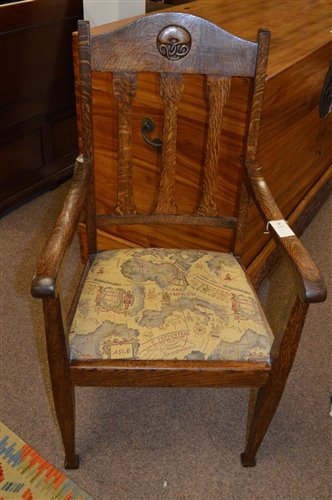 Lot 1194 - Pair of Carved Oak Chairs