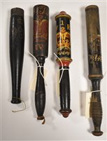 Lot 44 - Four 19th Century truncheons