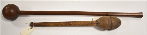 Lot 56 - Knobkerry and another club