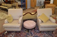 Lot 767 - Pair armchairs