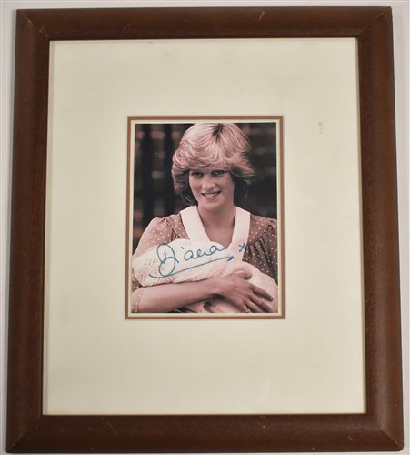 Lot 198 - Lady Diana Spencer signed photograph