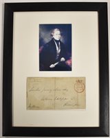 Lot 208 - Signed cover by Lord Melbourne