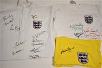 Lot 244 - Three replica England Shirts