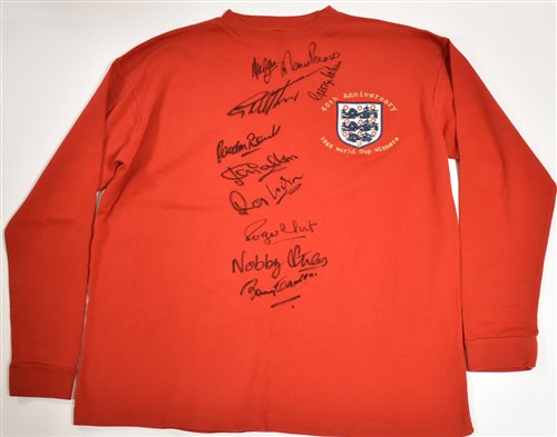 Lot 247 - 1966 World Cup replica England shirt, signed