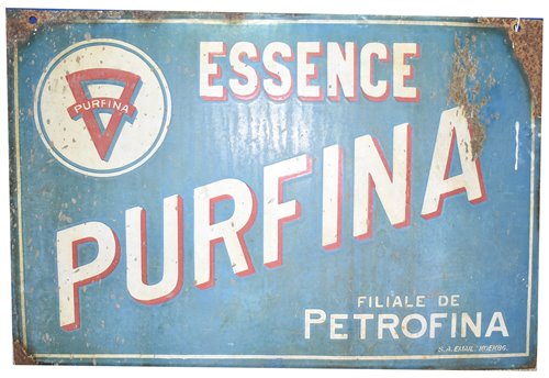 Lot 141 - Purfina Essence enamel sign