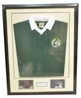 Lot 179 - Signed Pele replica shirt