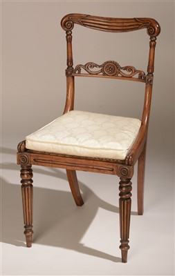 Lot 842 - A set of eight Regency rosewood dining chairs.
