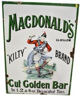 Lot 143 - Macdonald's "Kilty" Brand enamel sign