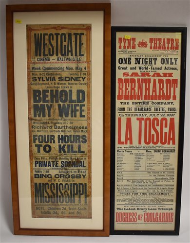 Lot 149 - Two cinema posters
