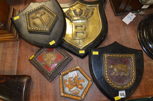 Lot 533 - Ships crest plaques