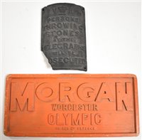 Lot 153 - Telegraph notice and Morgan plate