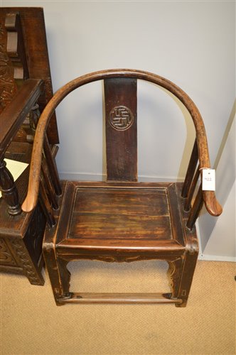 Lot 922 - Chinese arm chairs