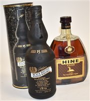 Lot 1004 - A botte of Hine Cognac and Black Bottle Whisky