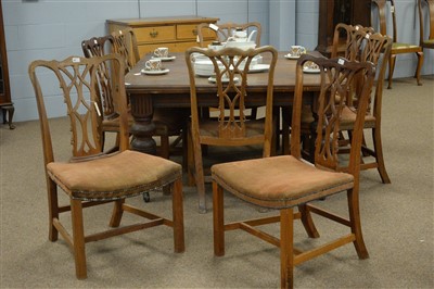Lot 581 - Ten Georgian style dining chairs