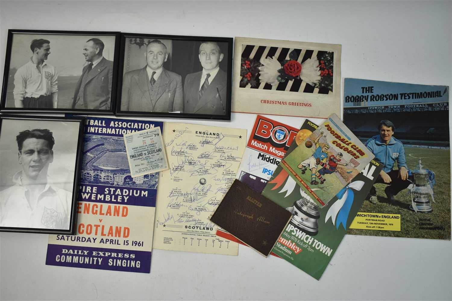 Lot 300-Sir Bobby Robson Memorabilia collected by his...
