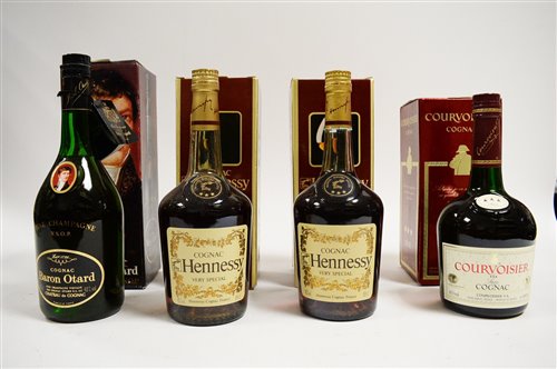 Lot 1066 - Four bottles of Cognac