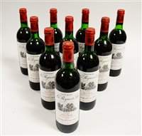 Lot 1087 - Ten bottles of red wine