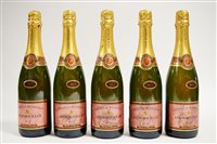 Lot 1124 - Five bottles of rose champagne