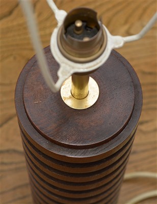 Lot 56 - A mid 20th Century teak table lamp.