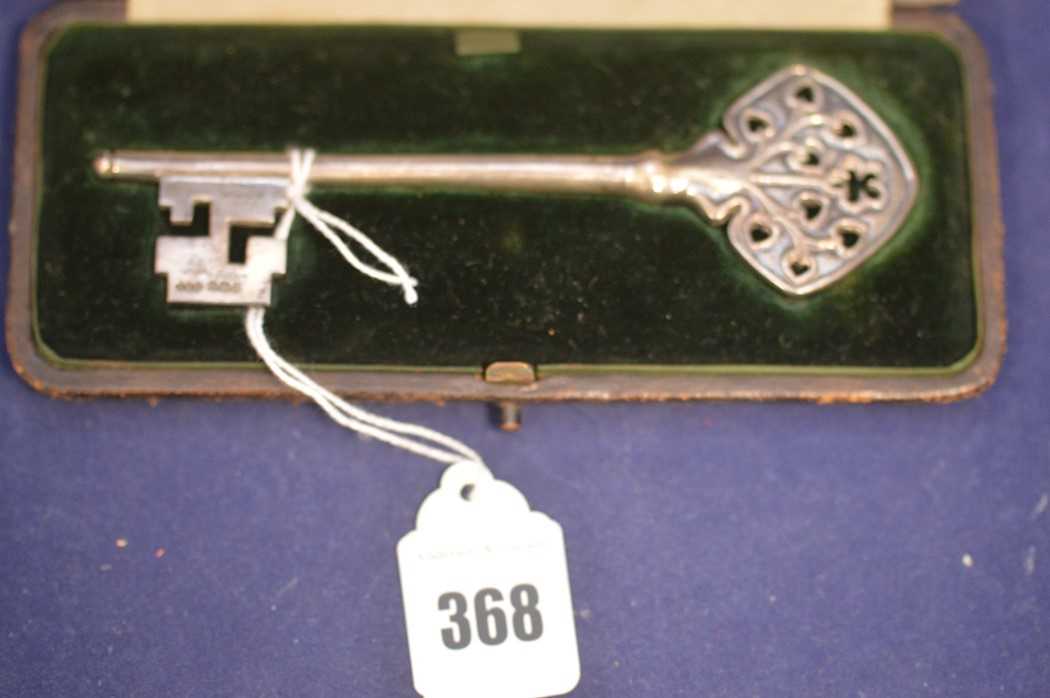 Lot 368 - Silver ceremonial key