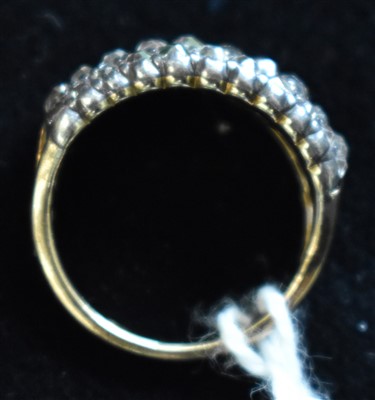 Lot 615 - Triple row diamond ring