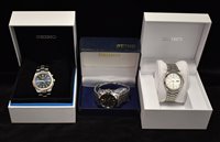 Lot 1165 - Three Seiko wristwatches